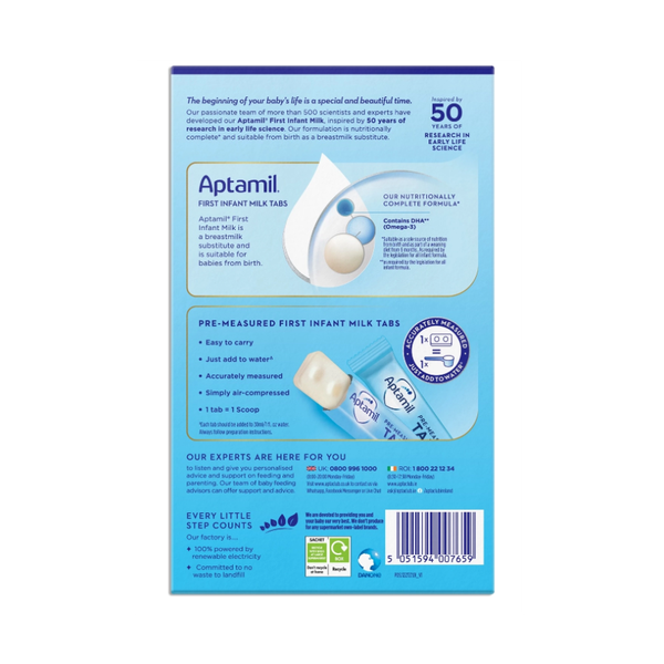 Sữa Aptamil Anh thanh số 1 cho bé 0-6 tháng tuổi (hộp 24 thanh)