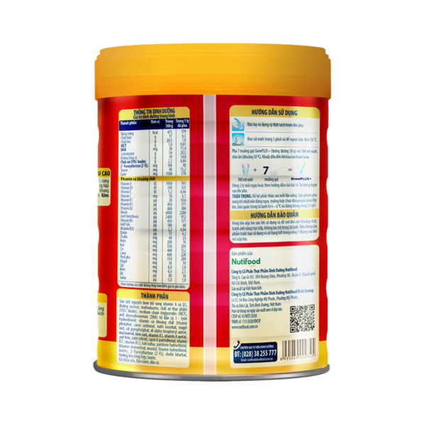 Sữa Nutifood Grow PLUS+ đỏ (900g) cho bé trên 1 tuổi