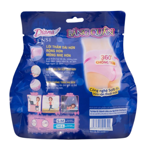 BVS dạng quần Diana Sensi size M-L (2 miếng)