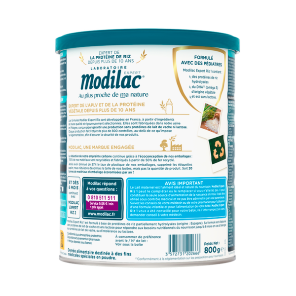Sữa Modilac Expert Riz số 1 (800g) cho bé từ 0-6 tháng tuổi