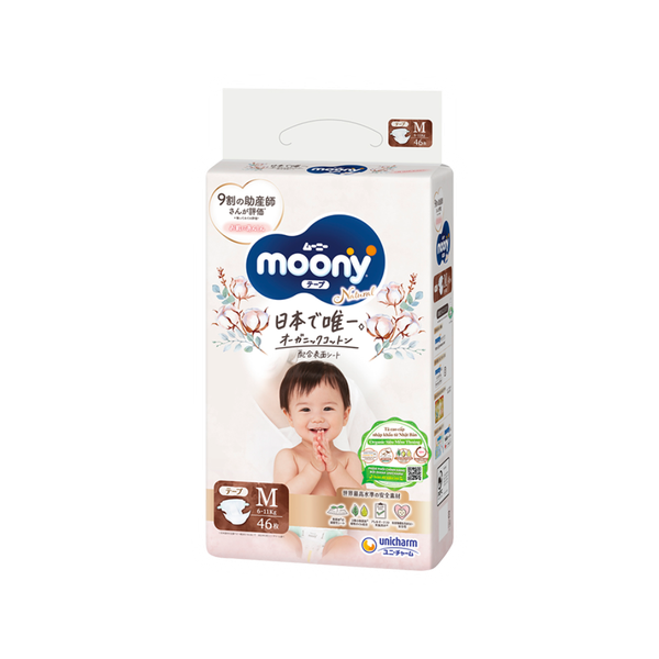Tã Moony Natural Dán M-46 (6 - 11 Kg)