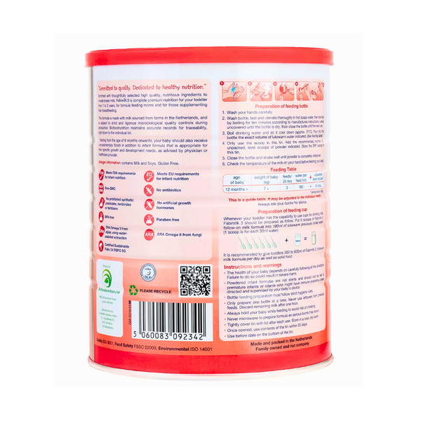 Sữa Fabimilk số 3 (900g) cho bé từ 1-3 tuổi