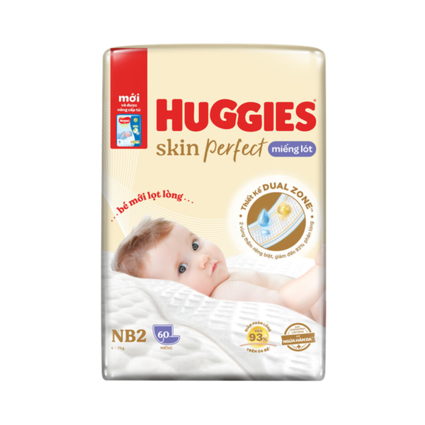Miếng lót Huggies Skin Perfect NB2-60 (4 - 7 Kg)