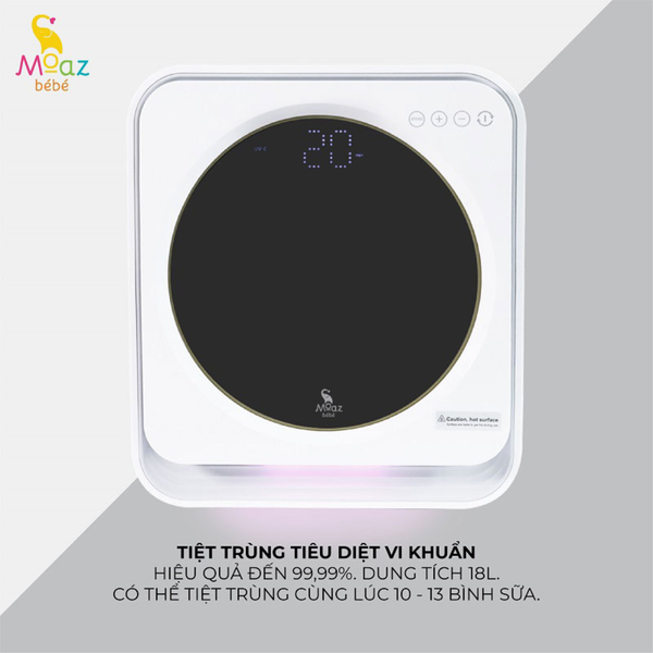 Máy tiệt trùng tia UV-C và bảo quản bình sữa Moaz Bebe MB-025