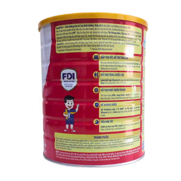Sữa Nutifood Grow PLUS+ đỏ (1,65kg) cho bé trên 1 tuổi (mẫu mới)