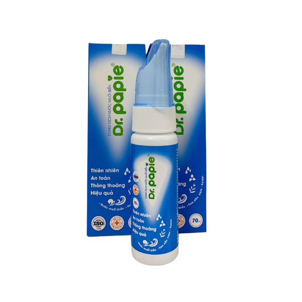 Dung dịch nước muối biển Dr. Papie (xịt mũi, xịt họng, xịt sâu răng)