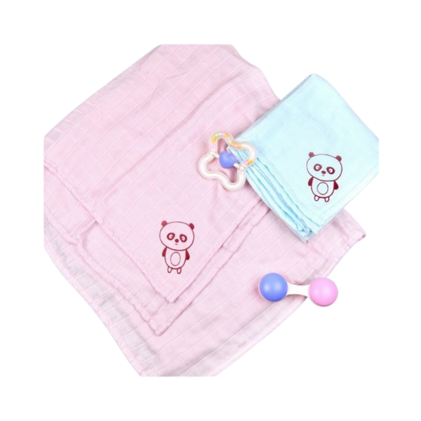 Khăn gạc tắm bamboo sợi tre 3 lớp gấu Fany