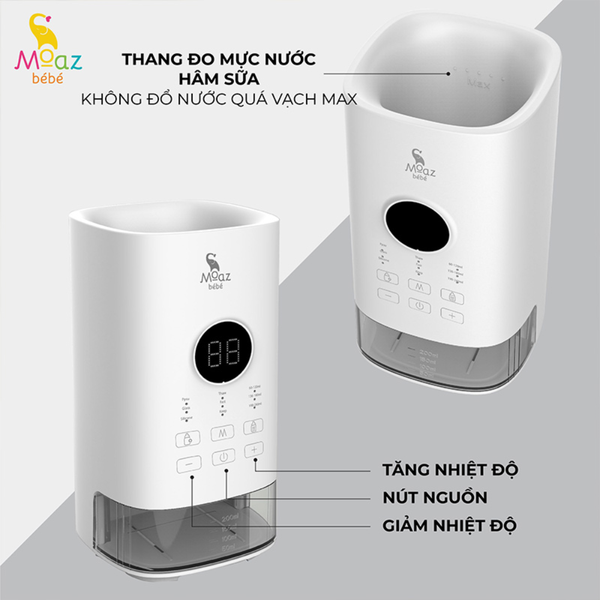 Máy hâm sữa thông minh siêu tốc Moaz Bebe MB-033