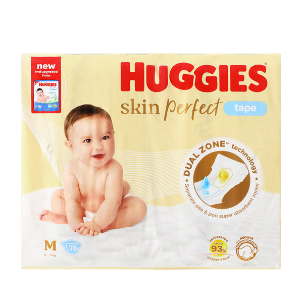 Tã Huggies Dán Skin Perfect M-76 (6-11 Kg)