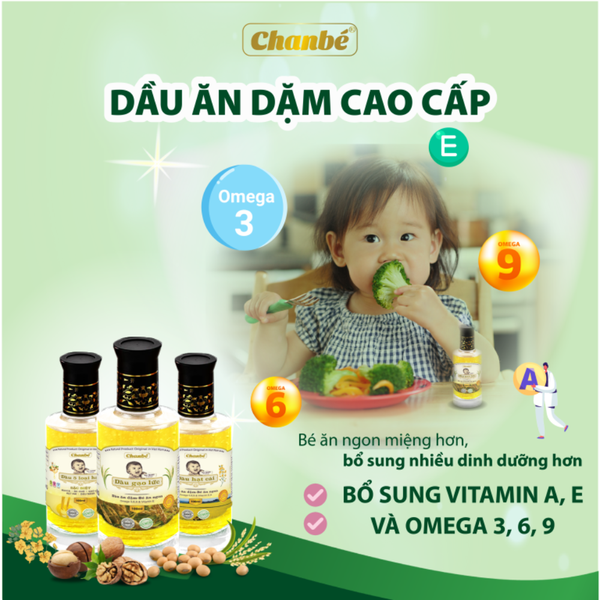 Dầu 5 loại hạt ăn dặm Chan Bé 100ml