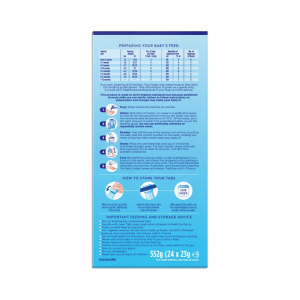 Sữa Aptamil Anh thanh số 1 cho bé 0-6 tháng tuổi (hộp 24 thanh)