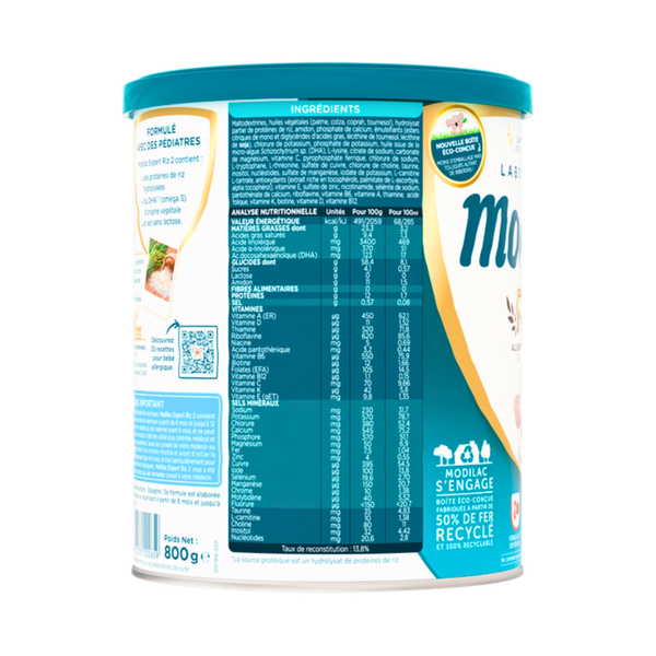 Sữa Modilac Expert Riz số 2 (800g) cho bé từ 6-12 tháng tuổi