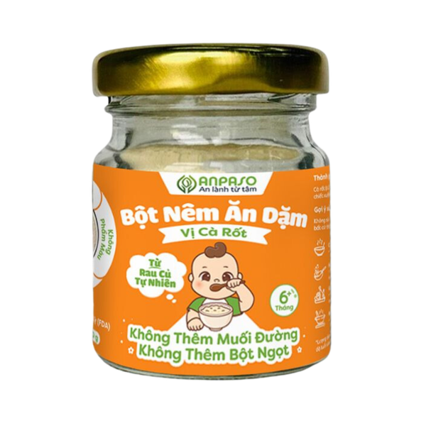 Bột nêm ăn dặm vị cà rốt 60g ANPASO