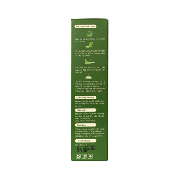 Nui ăn dặm cải bó xôi ANPASO 150g