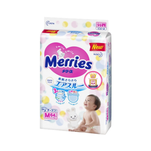 Tã Merries Dán Nhập Khẩu M-64 (6 - 11 kg)
