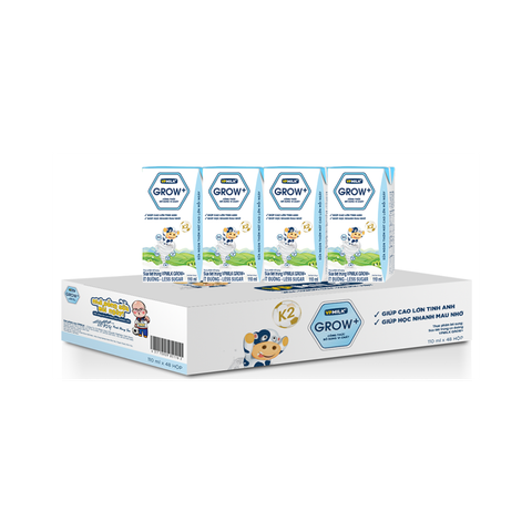 Sữa tiệt trùng VPmilk Grow+ ít đường 110ml (lốc 4 hộp)