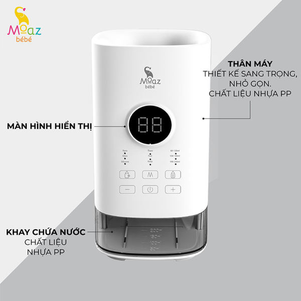 Máy hâm sữa thông minh siêu tốc Moaz Bebe MB-033