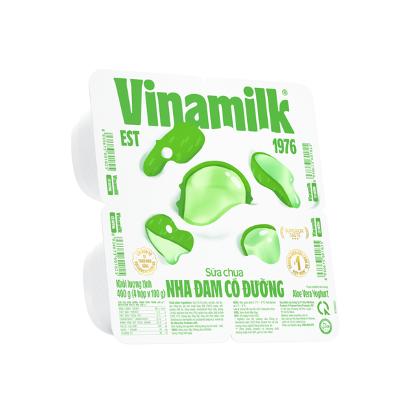 Sữa chua Vinamilk nha đam có đường (lốc 4 hộp)