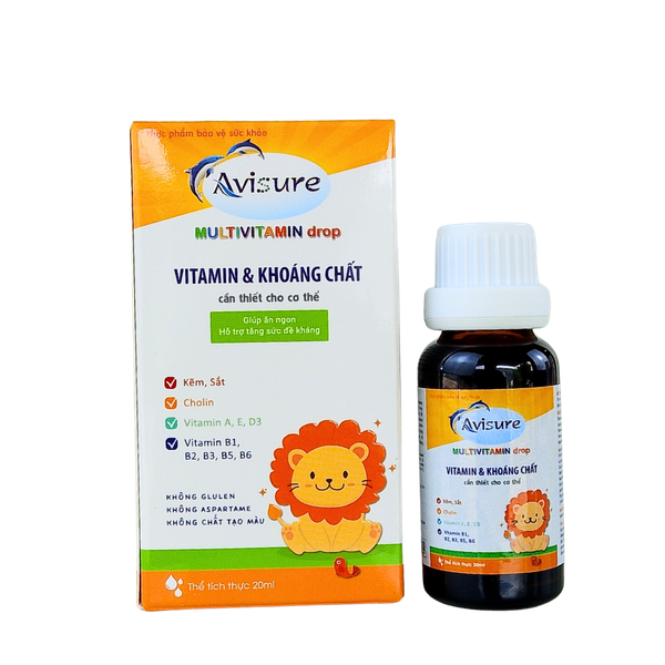 Multivitamin Avisure drop 20ml (ăn ngon, tăng cân đều, tăng miễn dịch)