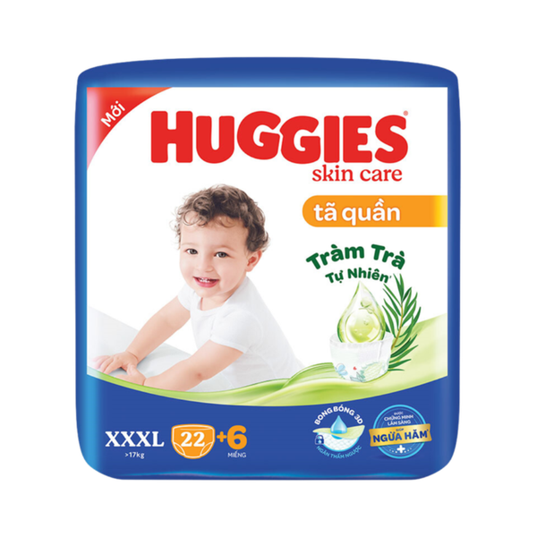 Tã Huggies Quần Skin care XXXL-22+6 (> 17 Kg)