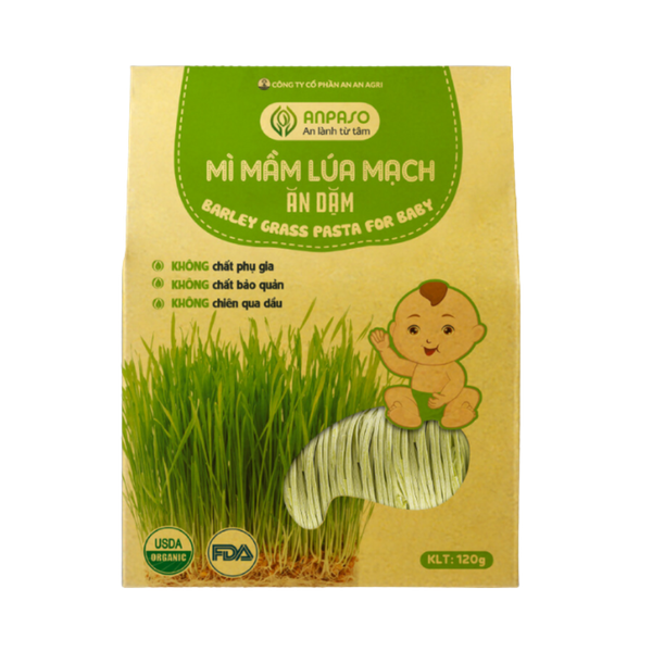 Mì ăn dặm Organic mầm lúa mạch ANPASO 120g