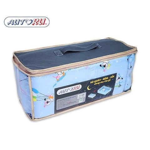 Bộ quây nệm Autoru màu xanh