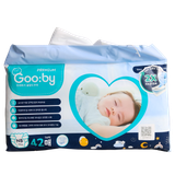 Tã Gooby Premium Đêm Dán NB-42 (< 5 kg)
