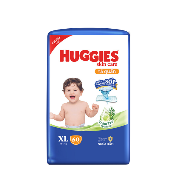 Tã Huggies Quần Skin Care XL-60 (12 - 17 Kg)