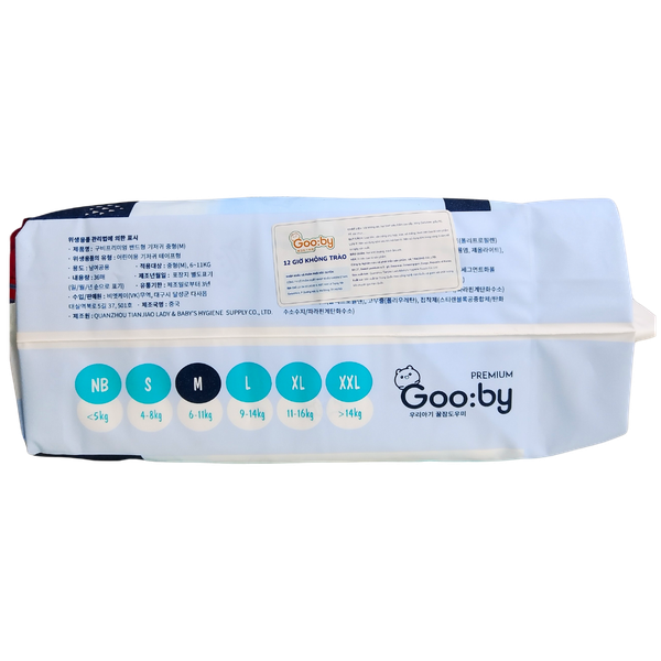 Tã Gooby Premium Đêm Dán M-38 (cũ M-36) (6 - 11 kg)