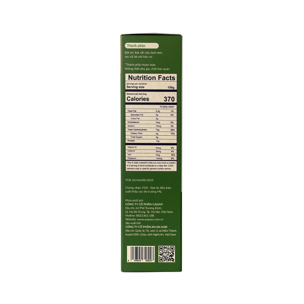 Nui ăn dặm cải bó xôi ANPASO 150g