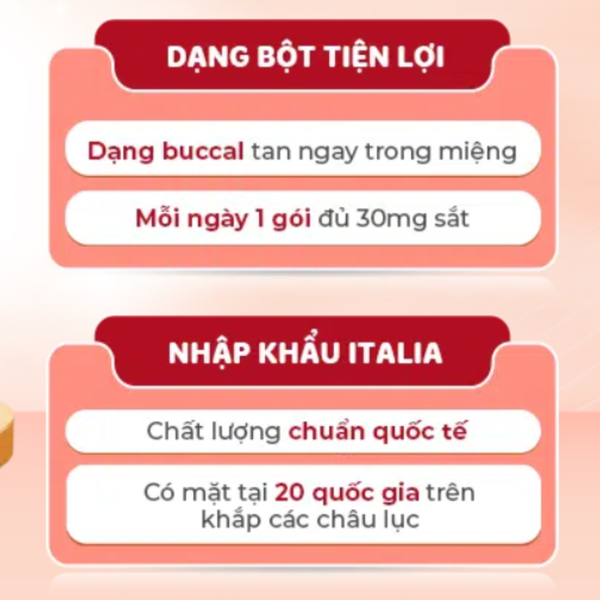 Sắt sinh học Ferrolip cho người thiếu máu và phụ nữ mang thai (dạng bột)