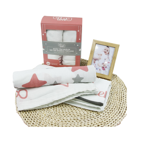 Khăn tắm Muslin sợi tre bamboo TinyLove 120x120 (set 2)