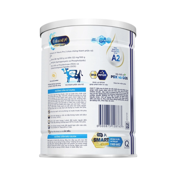Sữa Enfamil A2 NeuroPro số 2 (800g) cho bé từ 6-12 tháng tuổi