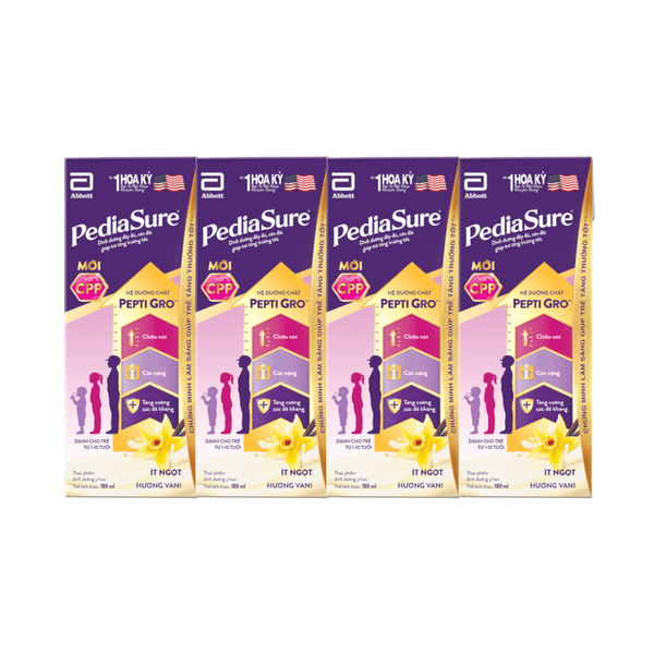 Sữa BPS PediaSure 180ml cho bé trên 1 tuổi (lốc 4 hộp)