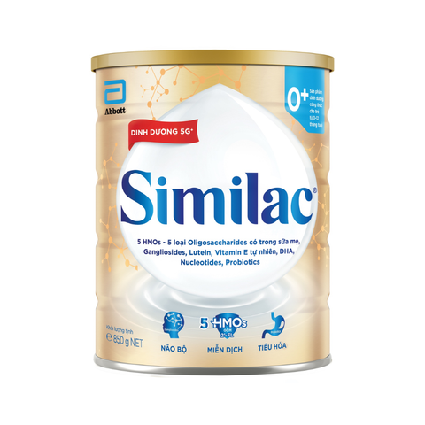Sữa Similac số 0+ (850g) dinh dưỡng 5G cho bé từ 0-12 tháng tuổi