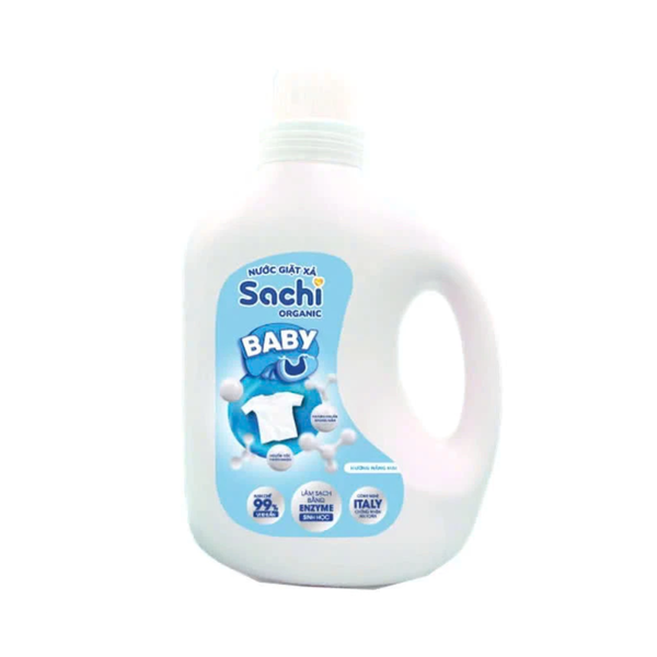 Nước giặt xả Sachi Organic hương nắng mai 2kg (màu xanh dương)