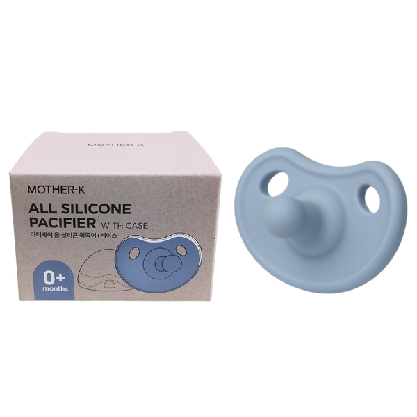 Ty giả Silicone nguyên khối Mother-K kèm hộp đựng 0m+ xanh