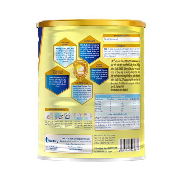 Sữa Oggi 0+ (800g) cho bé từ 0-12 tháng tuổi