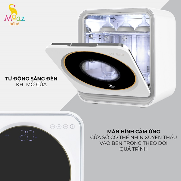 Máy tiệt trùng tia UV-C và bảo quản bình sữa Moaz Bebe MB-025