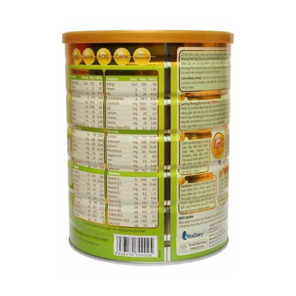 Sữa ColosBaby Gold 0+ (800g) cho bé từ 0–12 tháng tuổi