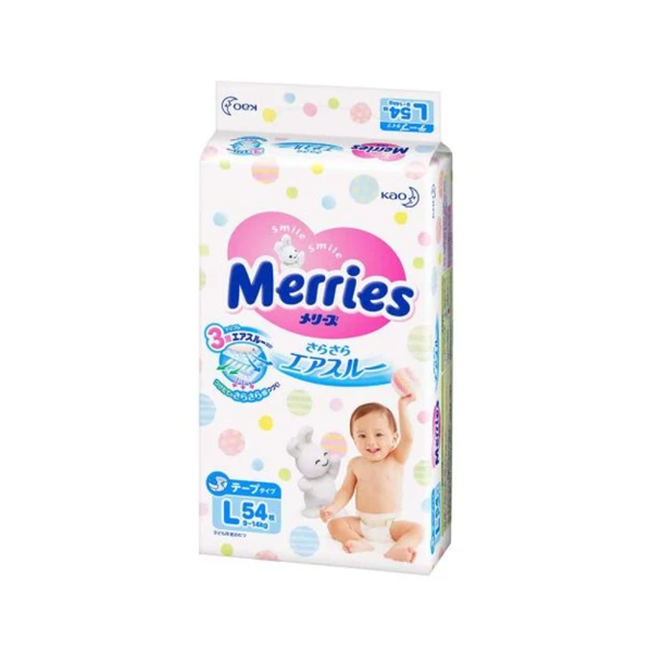 Tã Merries Dán Nhập Khẩu L-54 (9 - 14 kg)
