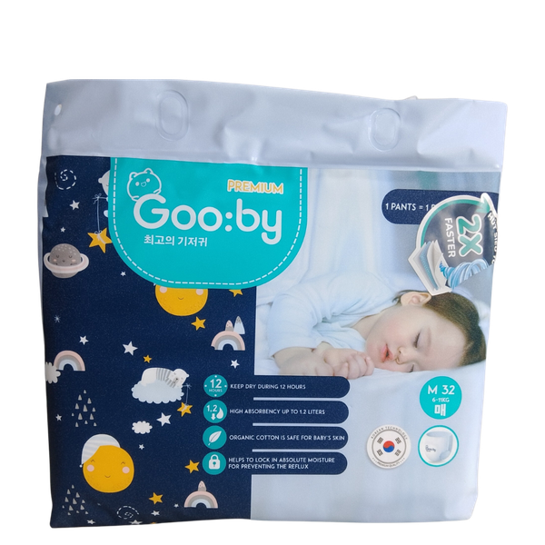 Tã Gooby Premium Đêm Quần M-34 (cũ M-32) (6 - 11 kg)