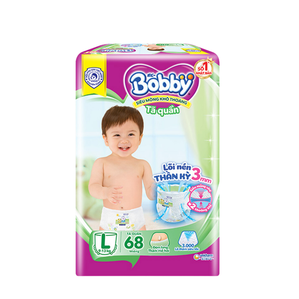 Tã Bobby quần L-68 (9 - 13 kg)