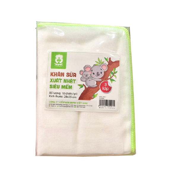 Khăn sữa Mipbi xuất Nhật siêu mềm 3 lớp