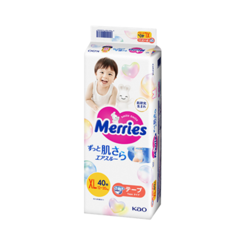 Tã Merries Dán Nhập khẩu XL-40 (12 - 20 kg)