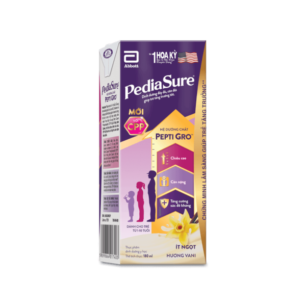Sữa BPS PediaSure 180ml cho bé trên 1 tuổi (lốc 4 hộp)