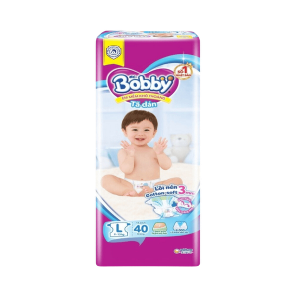 Tã Bobby Dán L-40 (9 - 12 kg)
