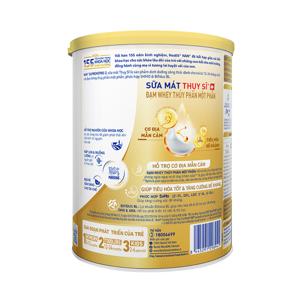 Sữa Nan Supreme Pro số 2 (800g) cho bé từ 12-24 tháng tuổi