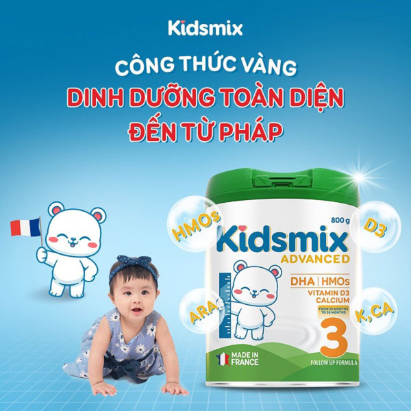 Sữa Kidsmix Advanced số 1 (400g) cho bé từ 0-12 tháng tuổi