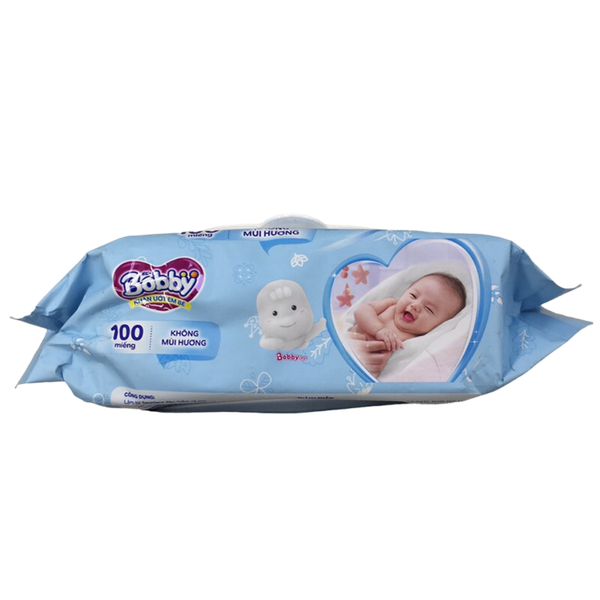 Khăn ướt Bobby không mùi (100 miếng)